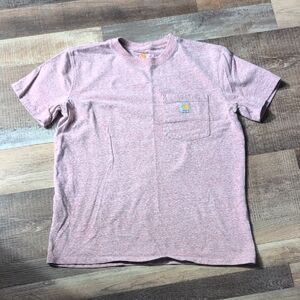 Carhartt Heathered Pink Short Sleeve Pocket Tee